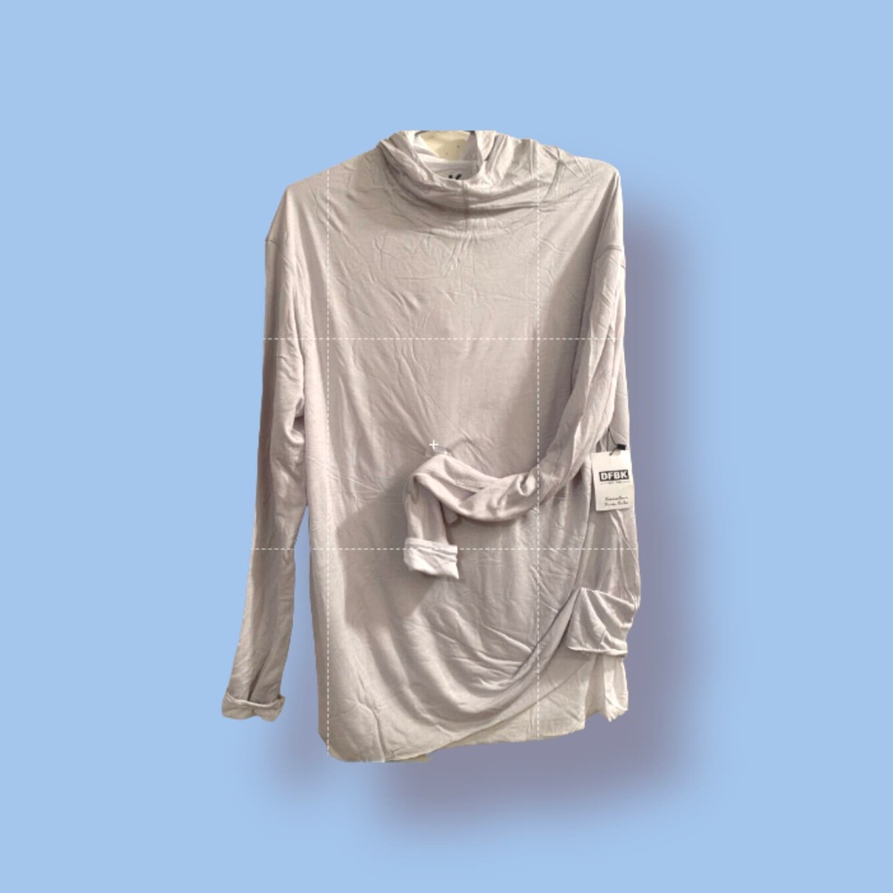 NWT DFBK - Defend Brooklyn Hooded T-Shirt Gray & White